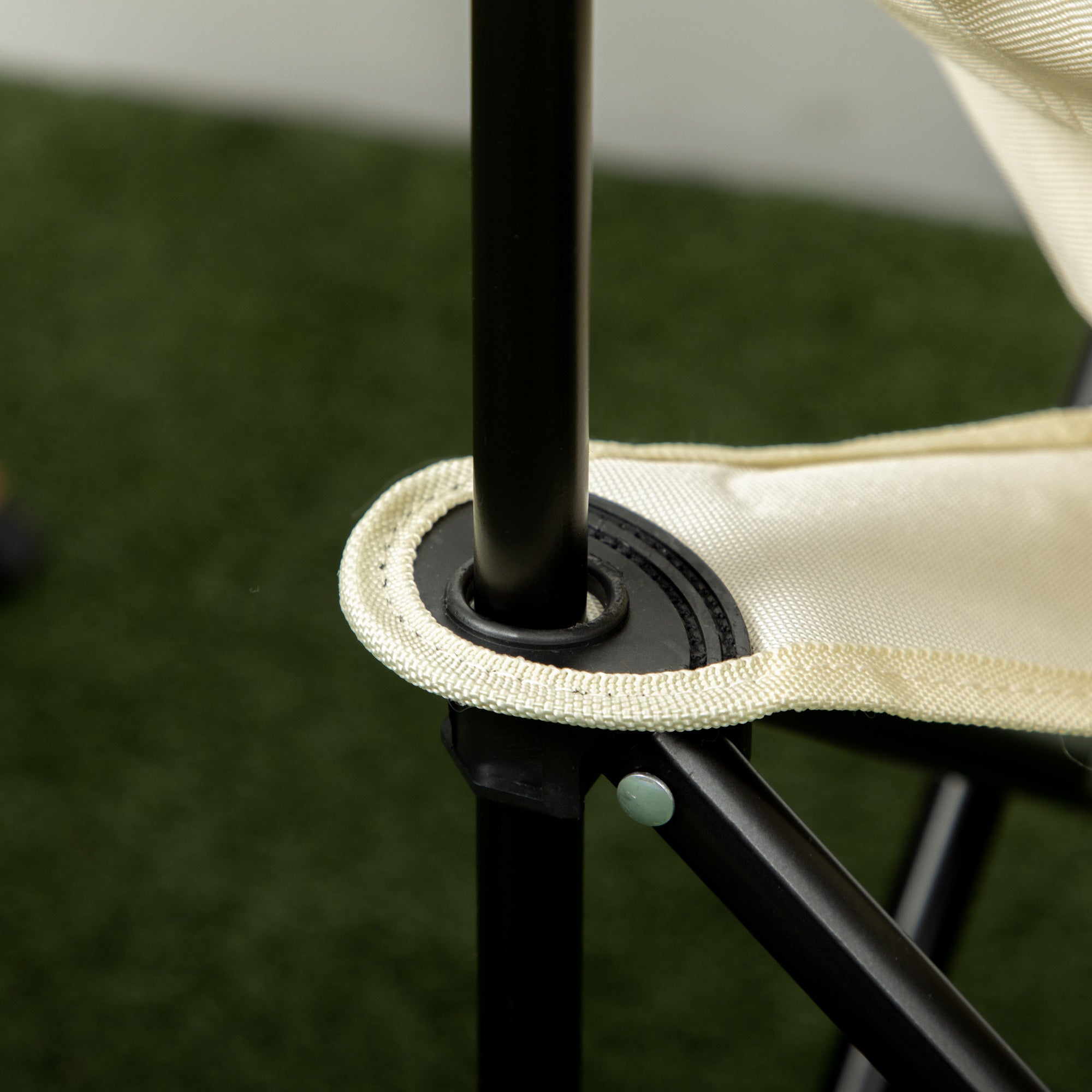 Sedia da Campeggio Pieghevole 61x54x66 cm con Borsa in Tessuto Oxford Bianca