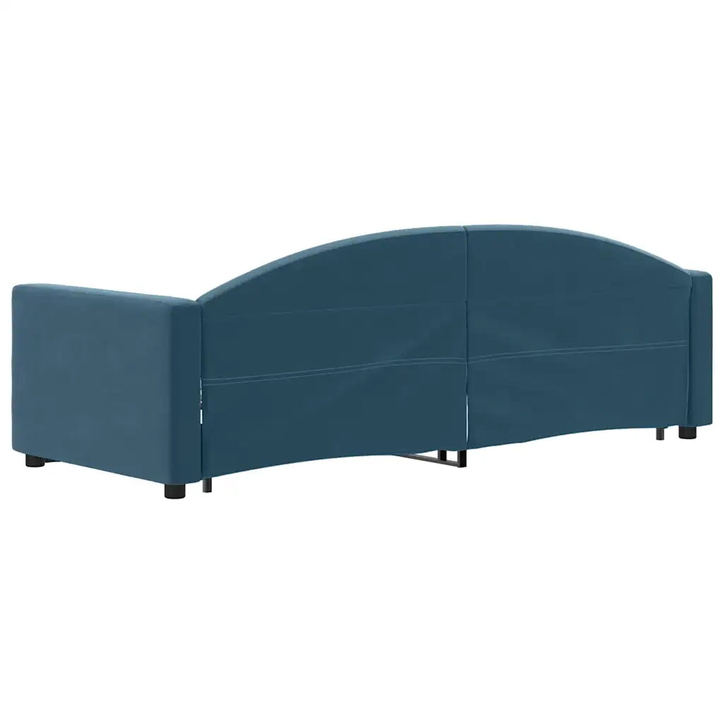 Divano Letto con Letto Estraibile Blu 80x200 cm in Velluto 3197293