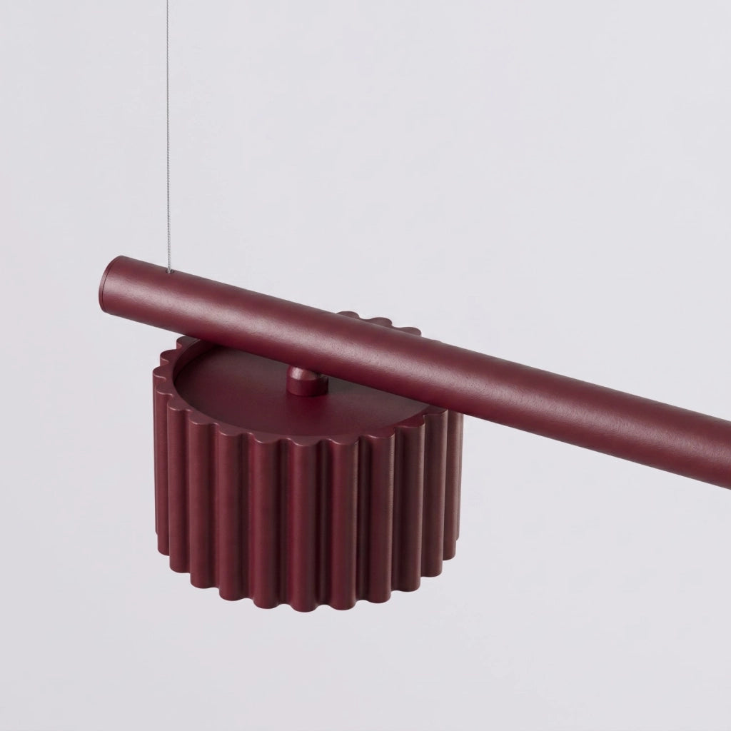 Lampadario AURA 4 borgogna Gx53