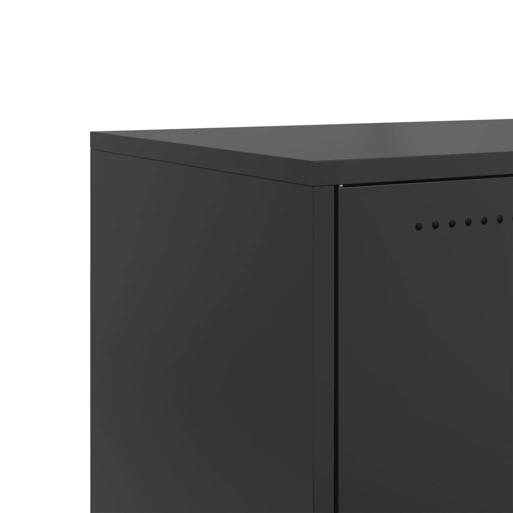 Mobile TV multimediale mensola TV credenza TV adatto per sala da pranzo soggiorno camera da letto 68 x 39 x 43,5 cm acciaio nero 02_0026152