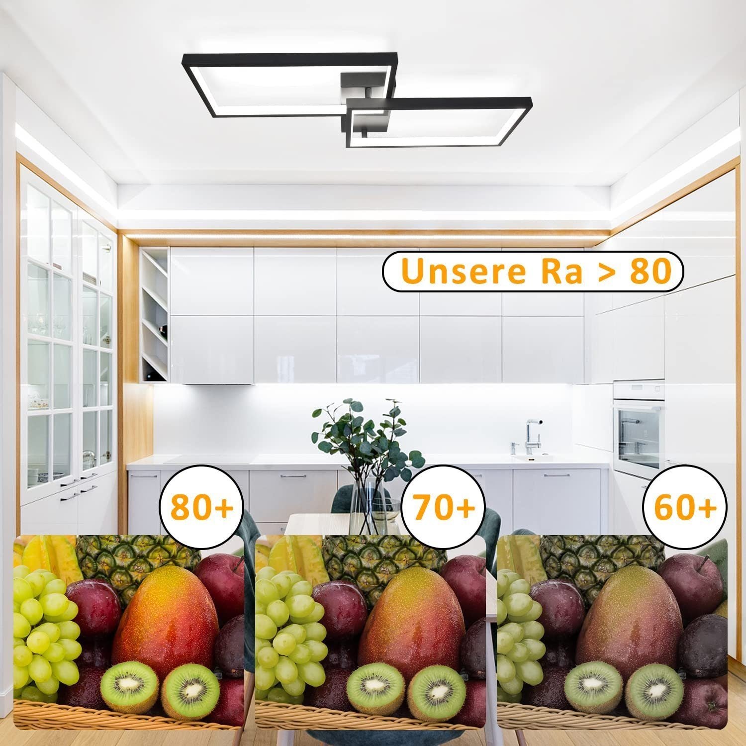 ZMH Lampada da soffitto LED moderna telecomando illuminazione regolabile per interni