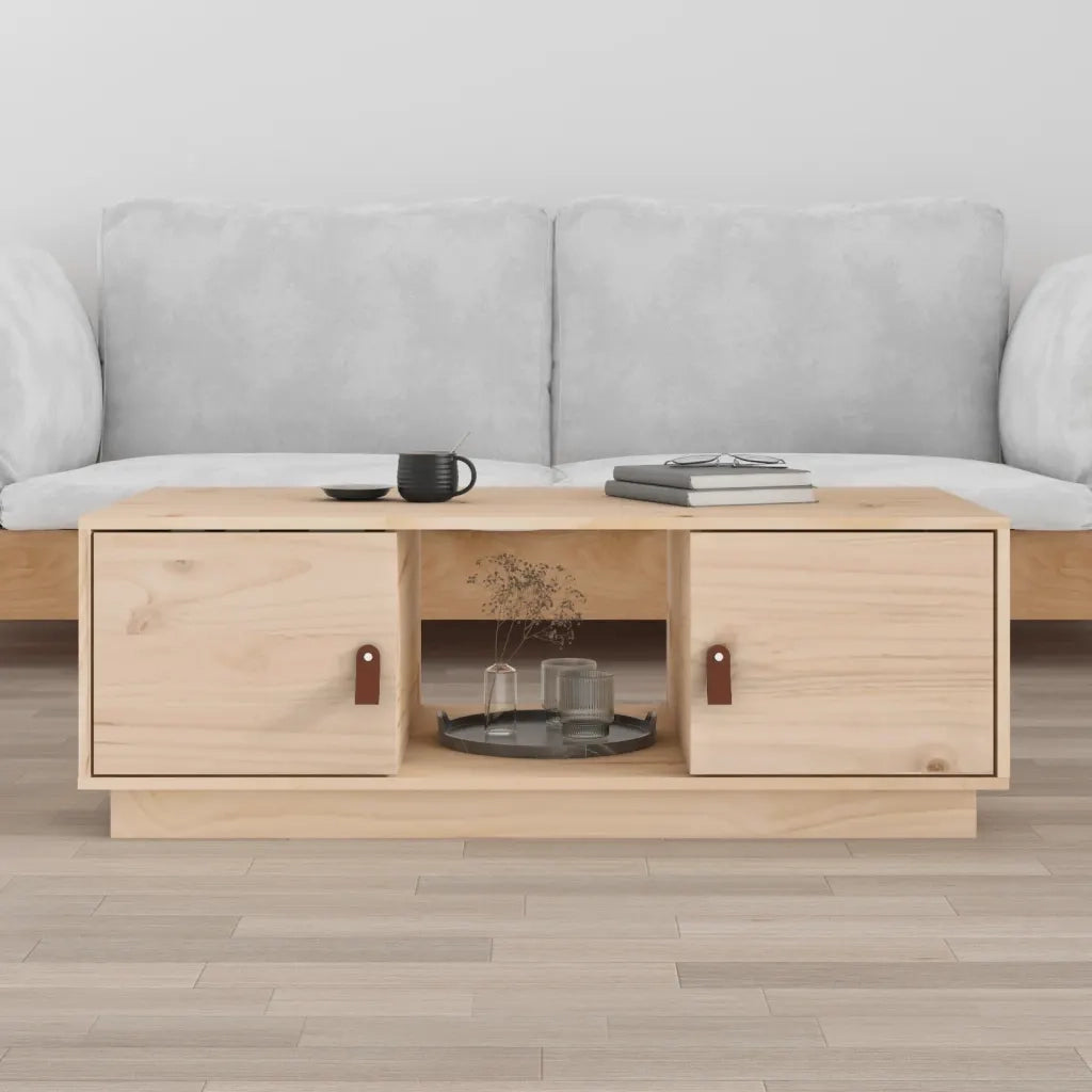 Tavolino da salotto | Tavolino da caff¨¨ | Tavolino da Soggiorno 100x50x35 cm in Legno Massello di Pino
