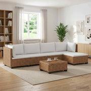 6 pz Set Lounge in Rattan con Cuscini GENDT Rattan naturale 3429850