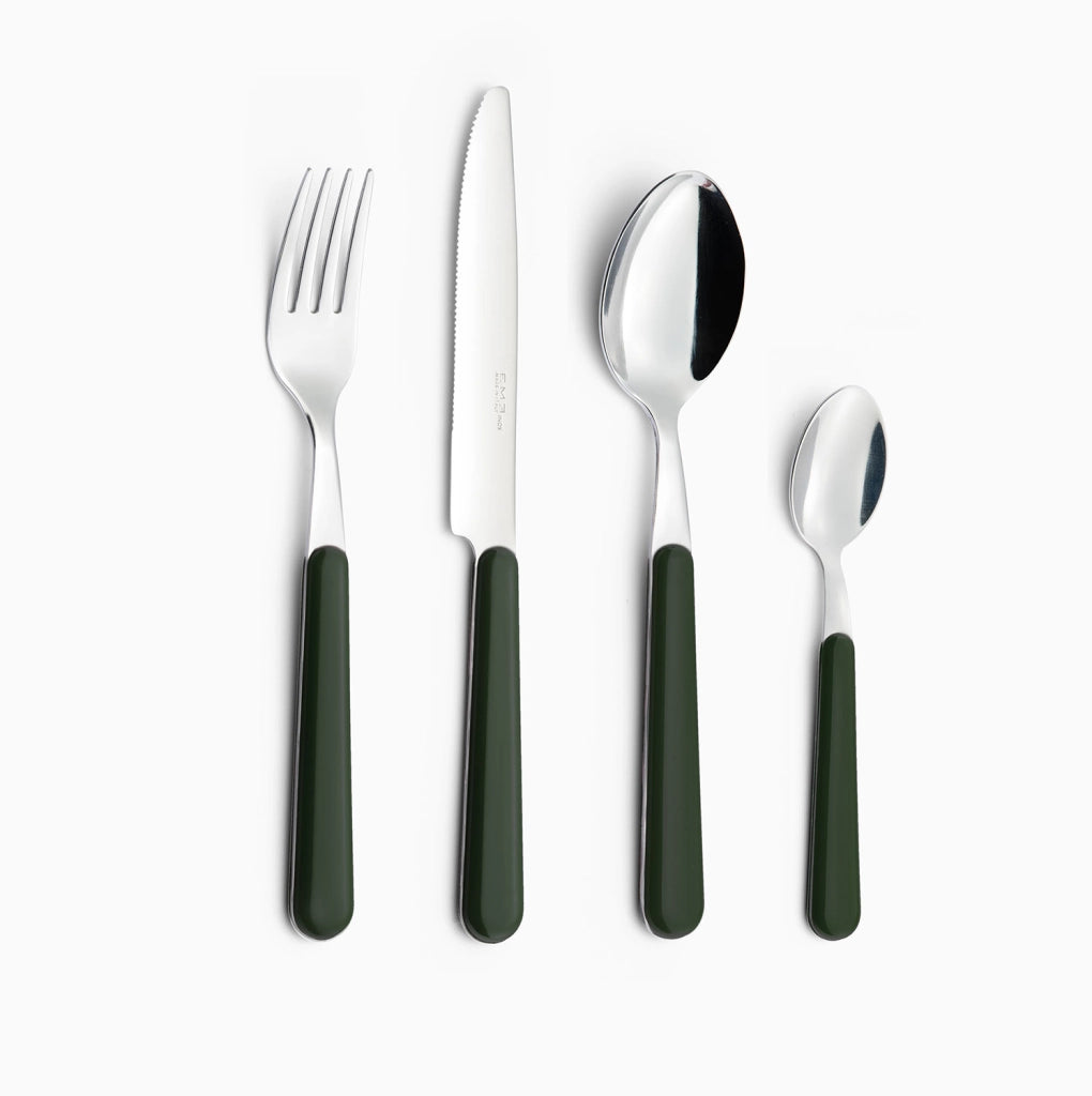 Servizio Set di Posate 24 pezzi in Acciaio Inox Eme Brio Verde 61