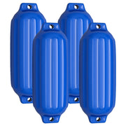 Set di 4 parabordi gonfiabili 50 x 14 cm protezione affidabile per imbarcazioni design moderno PVC blu 20_0019481