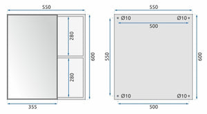 Set Di Mobili Da Bagno Con Lavabo Mario 60cm White