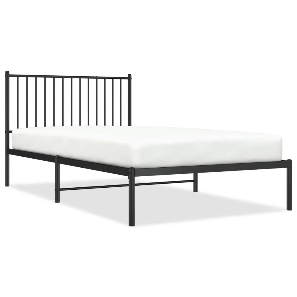 Giroletto con Testiera in Metallo Nero 107x203 cm 350860