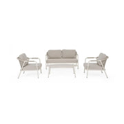 Bizzotto set salotto da giardino Miravet Wall 4 posti in alluminio con tavolino