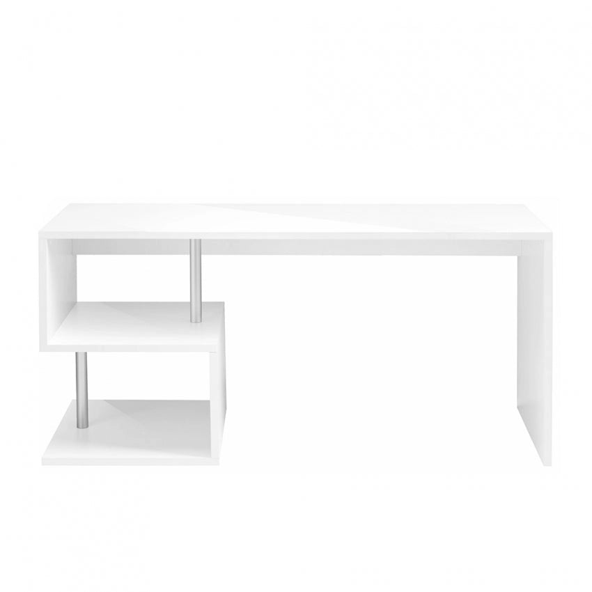 Scrivania ESSE 180: Design Moderno in Bianco Lucido