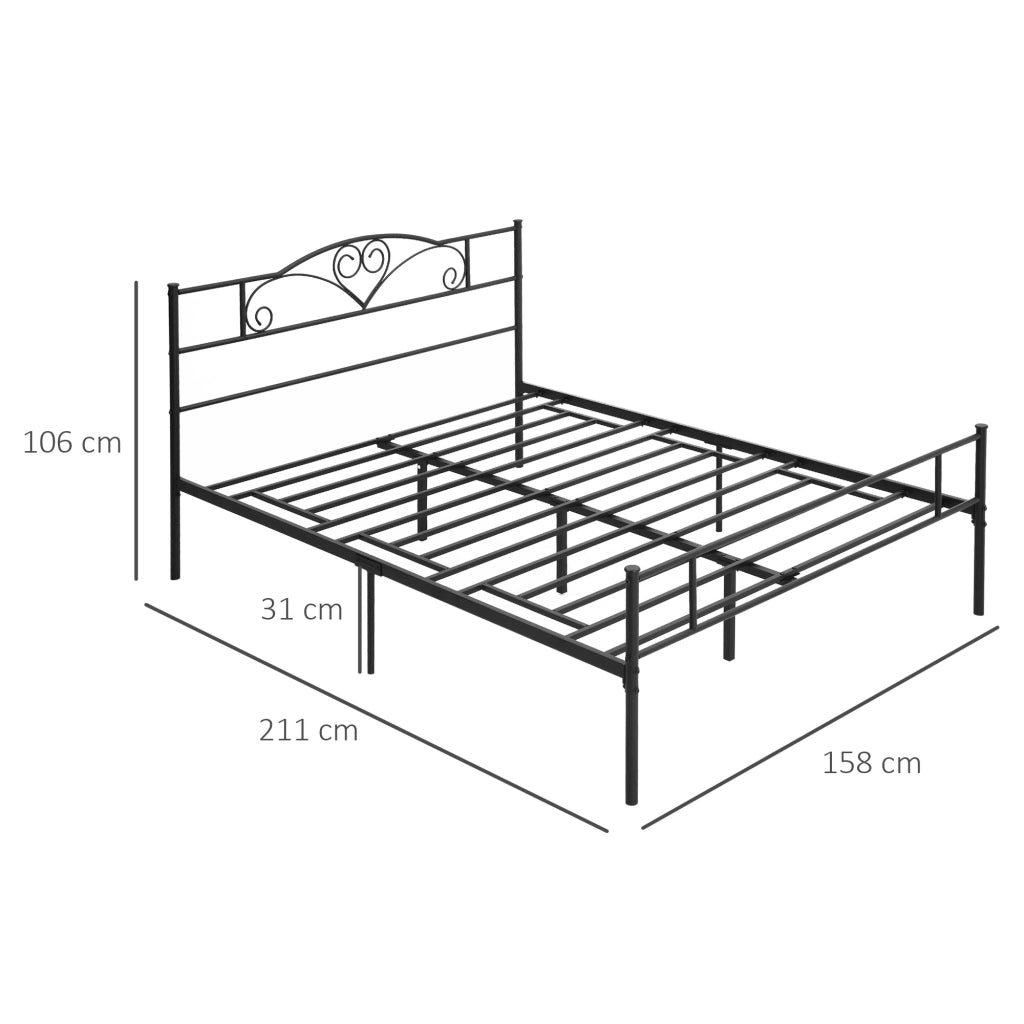 Letto Matrimoniale Contenitore ¨C Zephmum ¨C Nero 158x211x106 cm