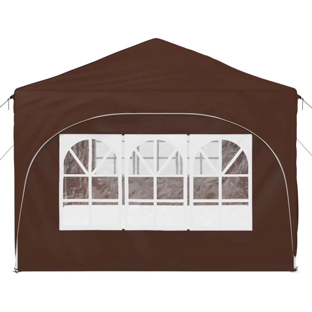 Tenda per feste a pop-up-Gazebo Marrone 575 x 288 x 245 cm 701231