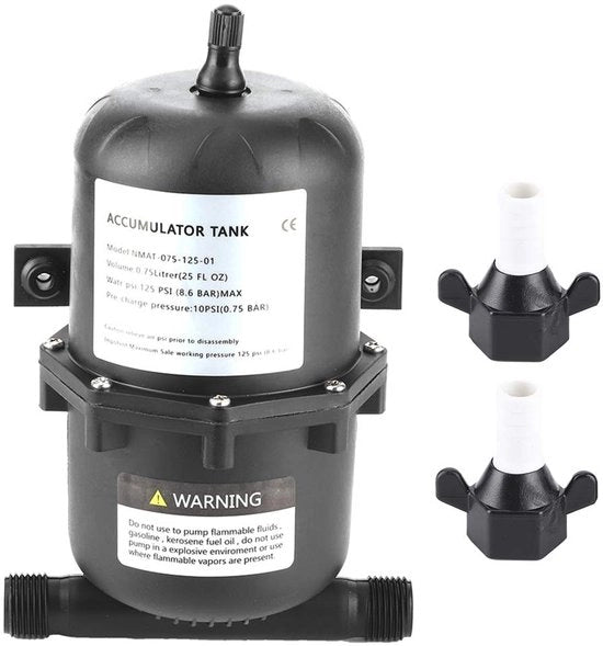Serbatoio Accumulatore - Accessorio Pompaggio Acquatico - 0,75L - Regolatore di Pressione