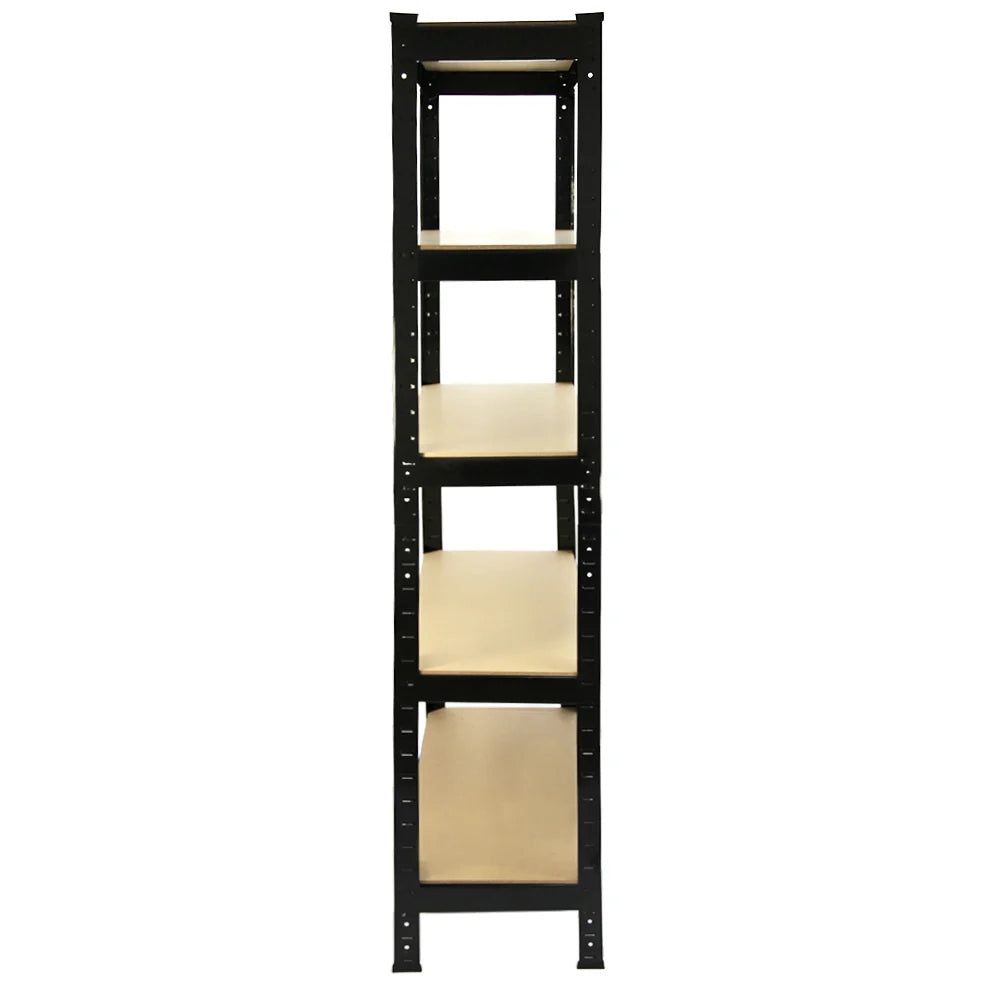 Scaffalatura Robuste in Acciaio Senza Bulloni T-Rax Nero Largo 75cm per Garage