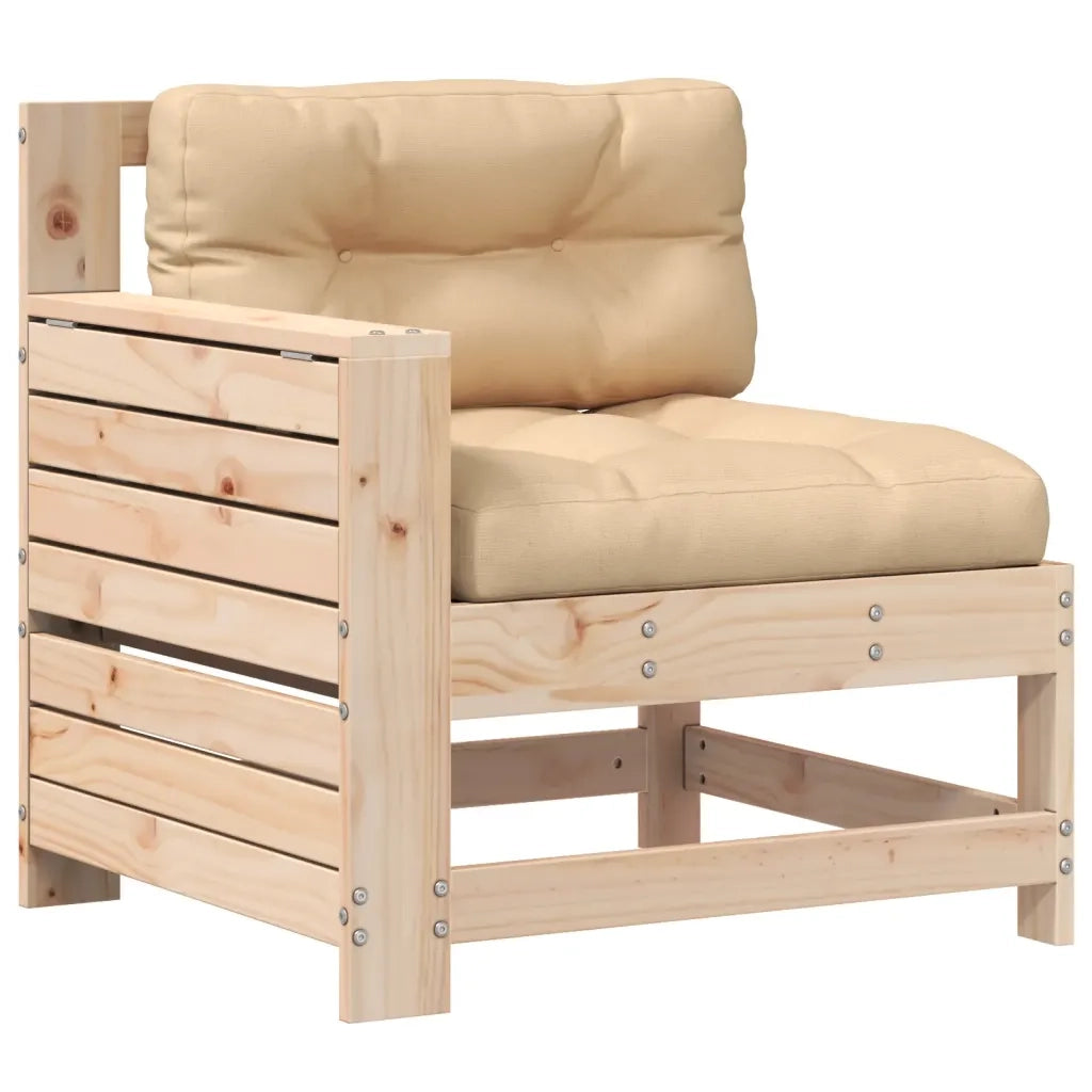 Divano Giardino Senza Braccioli con Cuscino Legno Massello Pinocod mxl 91410