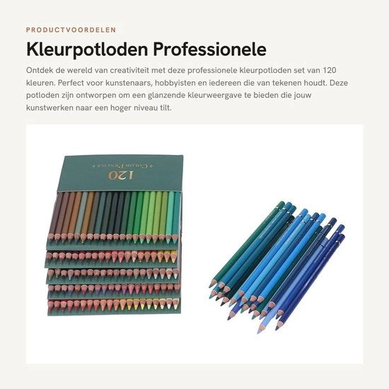 Pittura a colori professionale da 120 tonalità - Qualità artistica - Resistente all'usura - Miscelabile - Etichettata - Fortemente pigmentata - Pittura a matita per disegno