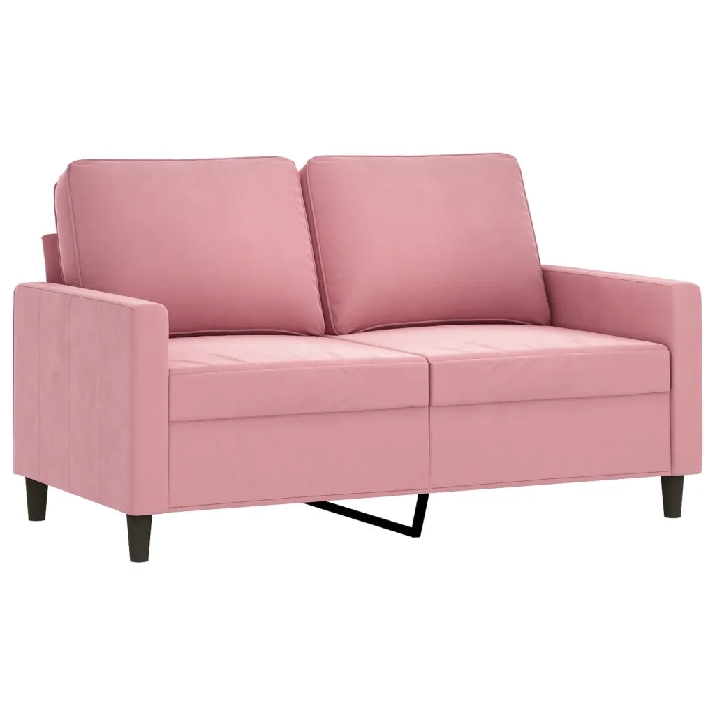 Divano a 2 Posti-Sofa 2 Posti Rosa 120 cm in Velluto 399156