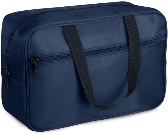 Borse da bagno di dimensioni complete, grandi borse da viaggio e da bagno, borsa cosmetica portatile, borse da trucco, organizzatore, blu