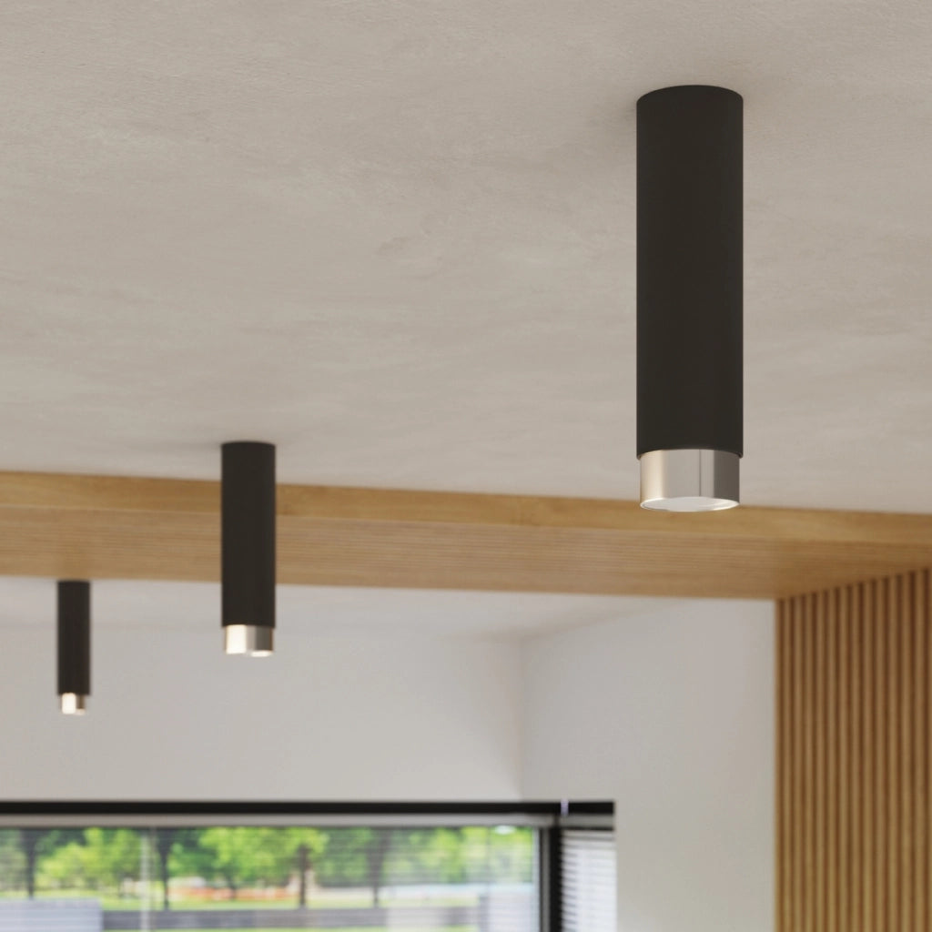 Spot soffitto moderno OSCURO nero/cromo GU10 10W PureLume
