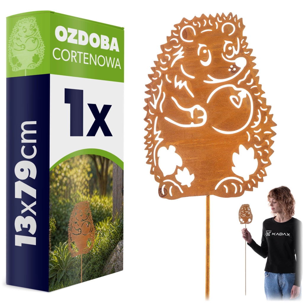 KADAX Ozdoba cortenowa Jeż P25722 K16452 ZESTAW 1 PACZKA = 1 SZT !!!!