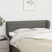 Testiera ad Orecchio-Testata con Orecchie Grigio Scuro 147x23x78/88 cm in Tessuto 293466