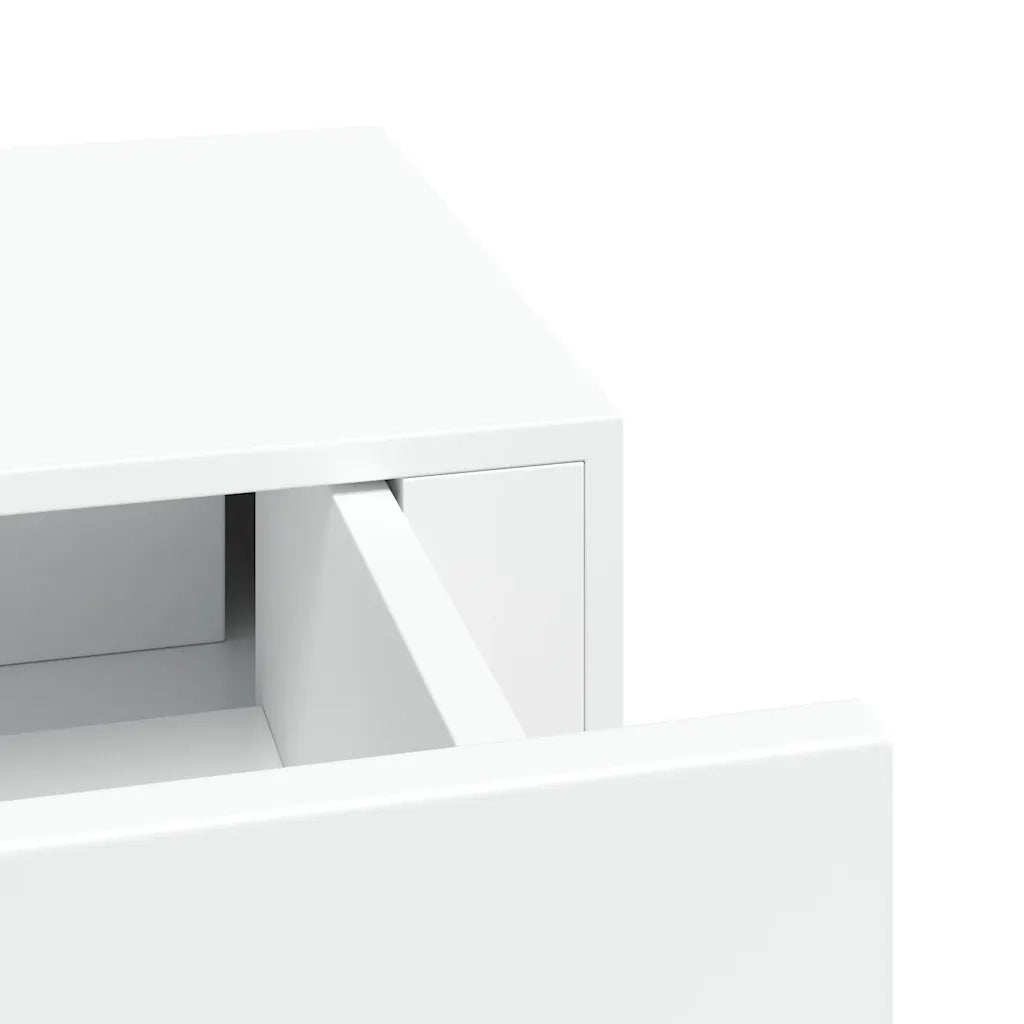 Scaffali con Cassetti da Parete 2 pz Bianchi 40x23,5x10 cm MDF 330242