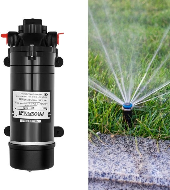 Pompa di acqua a membrana autoaspirante - booster - 160PSI - 220V - 0,55A - 5,1-5,5 L/min - Adatto per uso domestico - Bianco con argento - Pompa di acqua potente per uso domestico 1420