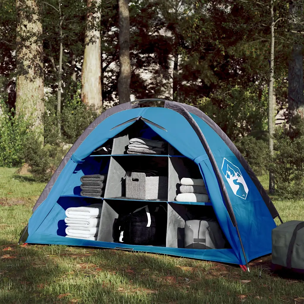 Tenda Portaoggetti con 9 Scomparti Blu Impermeabile 94375