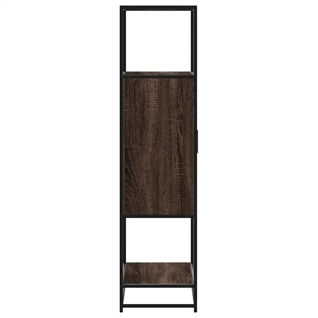 Credenza-Buffet-Armadio da cucina Rovere Marrone 68x35x139 cm Legno Multistrato Metallo 519497