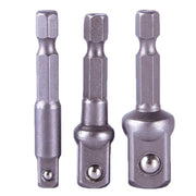 Trade Shop - Set 3 Bussole Inserto Prolunga Per Trapano Avvitatore Attacco 1/2'' 1/4'' 3/8'' -