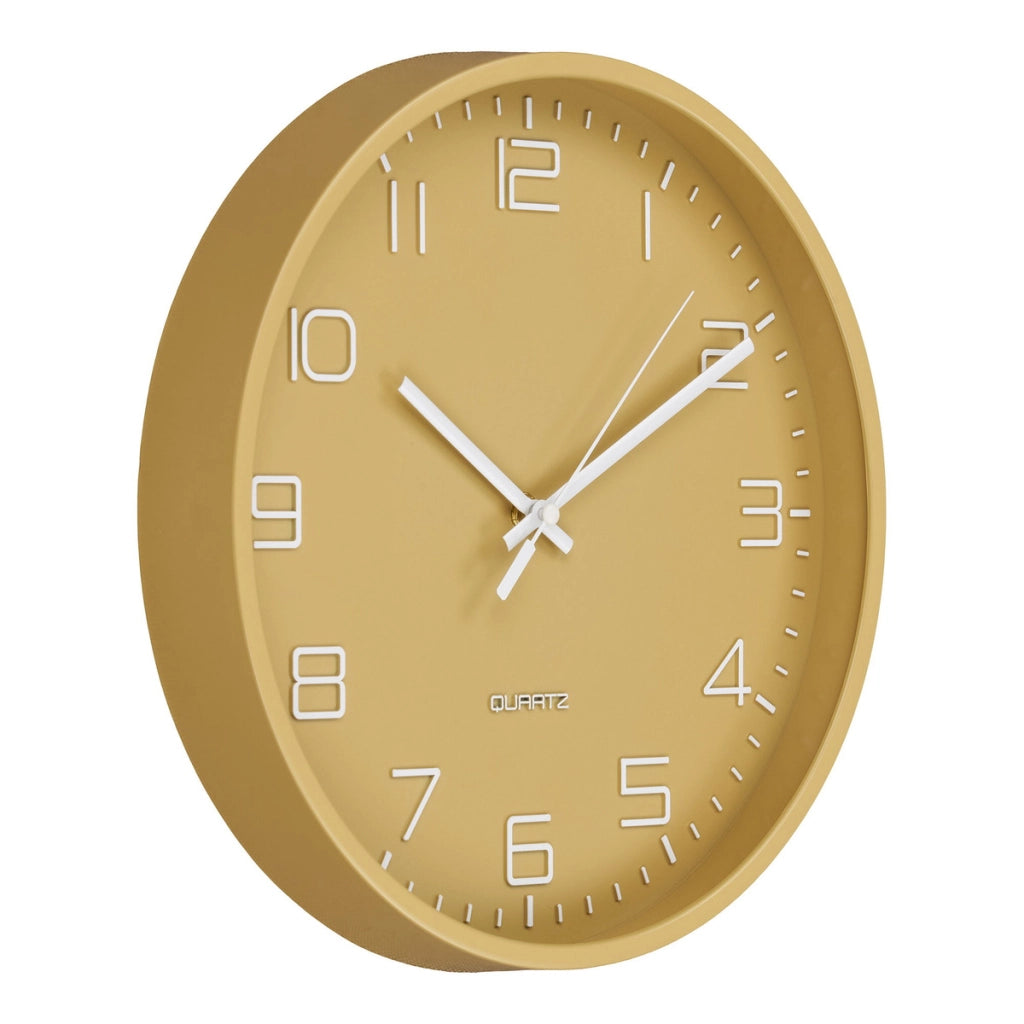 Orologio da Parete Rosolini, Arancione, Plastica, 4x30x30 cm