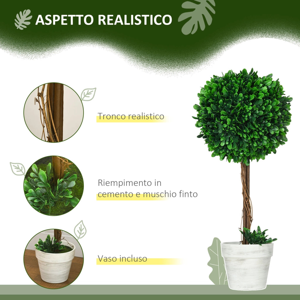 Set 2 Piante Finte Alberi di Bosso ¨C zephmum ¨C ?28x60cm