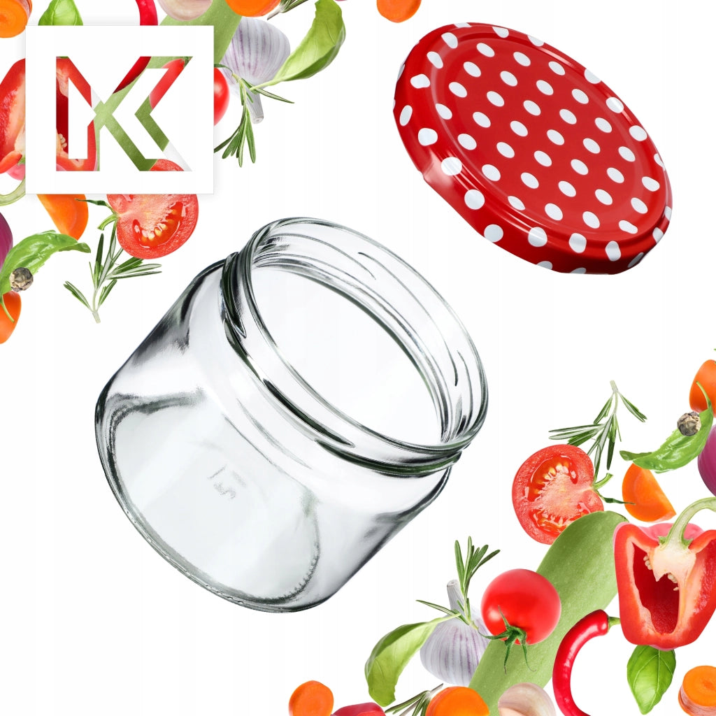 KADAX 10x Barattolo di vetro 330 ml Marmellata di miele Coperchio Fi82