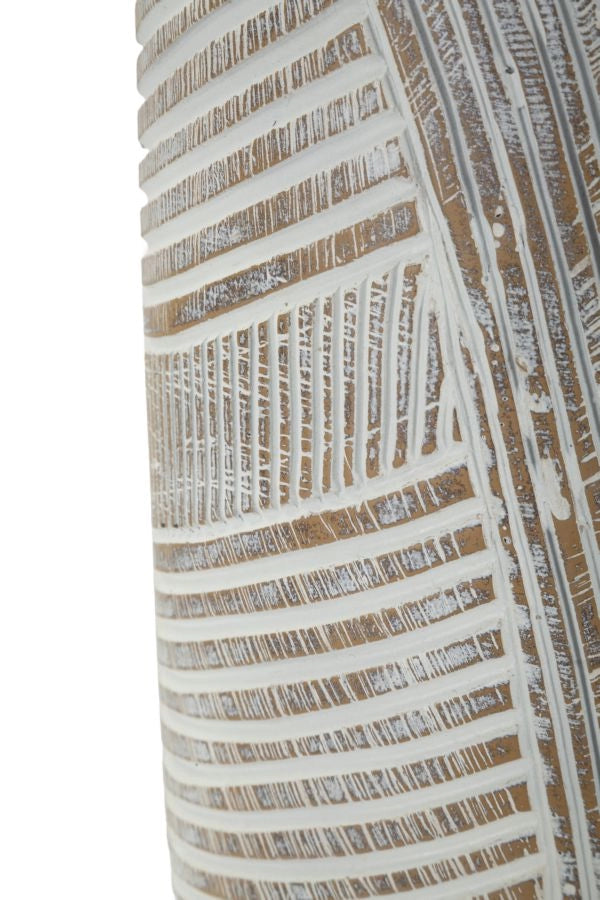 Vaso Resina Woody Cm Ø 19X55 Design Elegante e Versatile