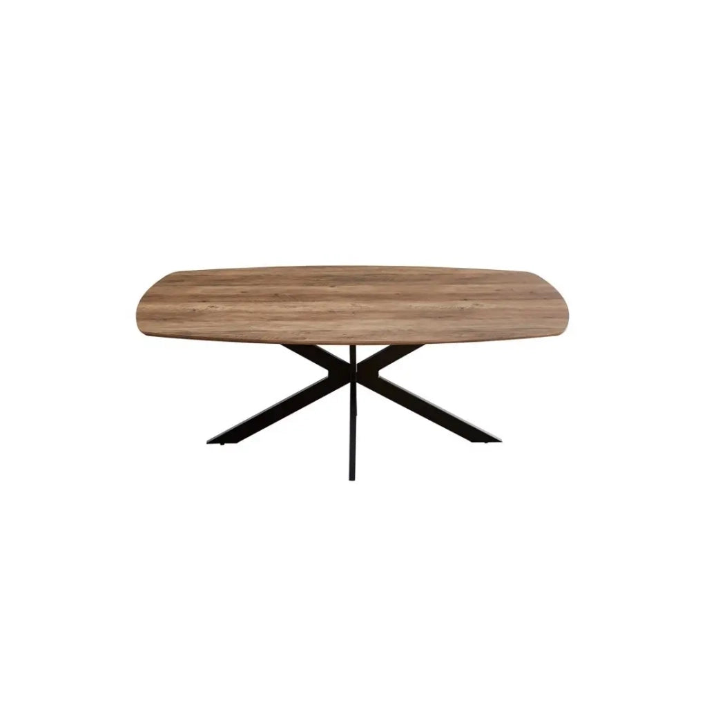 Tavolo da pranzo ovale per 10 persone collezione TUNIS. Piedi design in metallo.