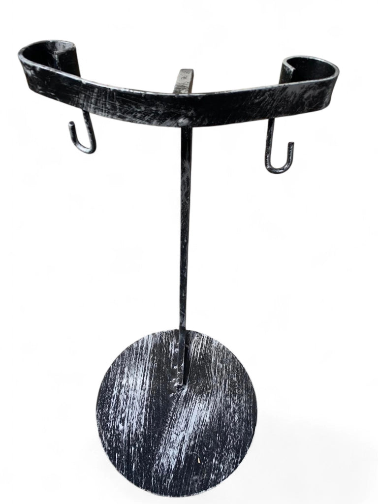 Supporto per Caciocavallo in Ferro, Altezza 55 cm, Diametro 33 cm, per Barbecue, Caciocavallo Fuso