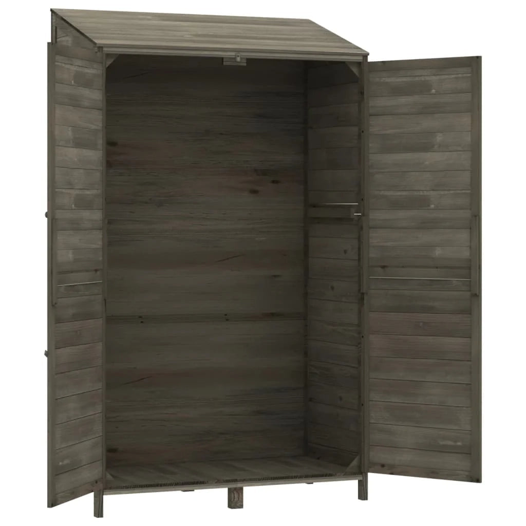 Casetta da giardino 102 x 52 x 174,5 cm in legno massello di abete antracite 02_0044046