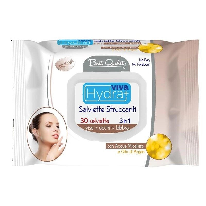 MAURY'S SALVIETTE DETERGENTI UMIDIFICATE STRUCCANTI 3IN1 30PZ OLIO DI ARGAN