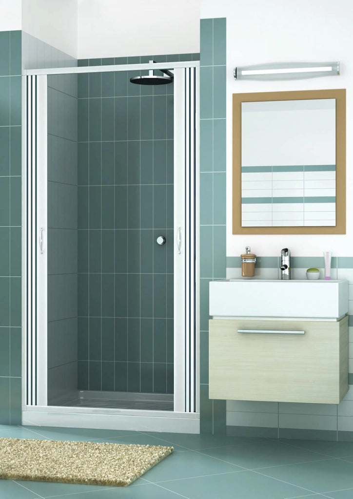 Box doccia nicchia Vergine 100cm in PVC con apertura centrale