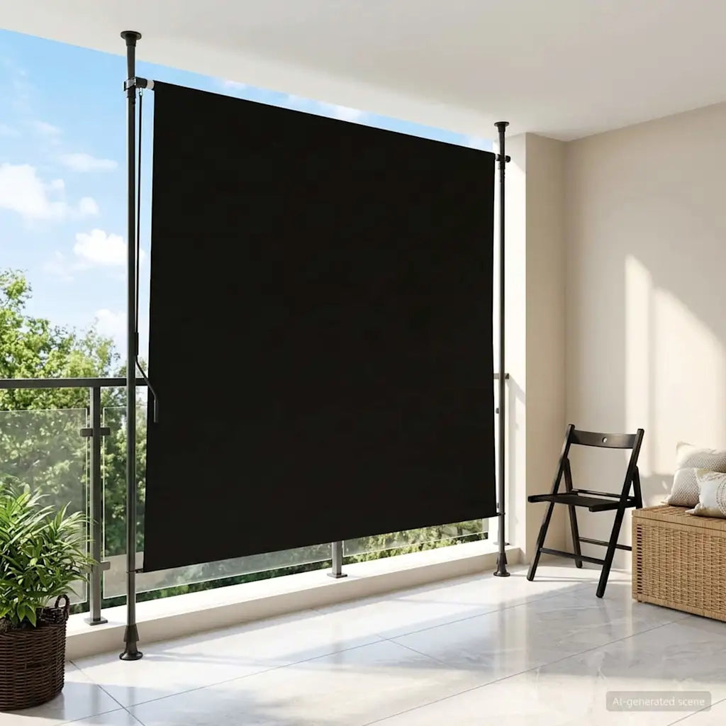 Tenda a Rullo Esterna Nero 150 x 270 cm 42037123