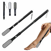 Pulitore dei piedi con lunga asta, 48,5–66,5 cm, rasoio telescopico per la rimozione delle cellule epidermiche morte per la cura dei piedi, pulitore dei piedi per anziani, uomini e donne