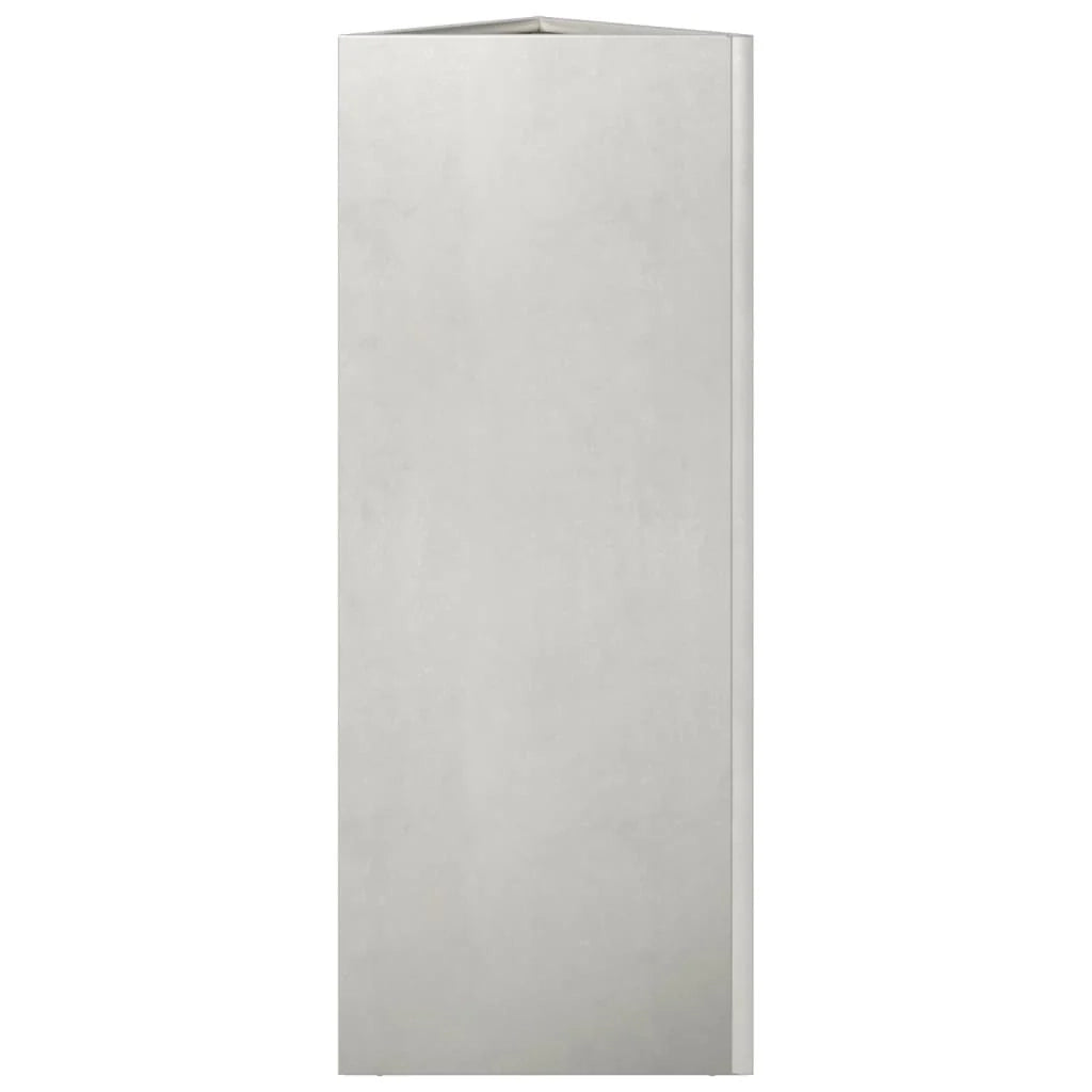 Fioriera rialzata triangolare per piante fiori e patio/giardino 30 x 26 x 75 cm acciaio inox argento 02_0038807