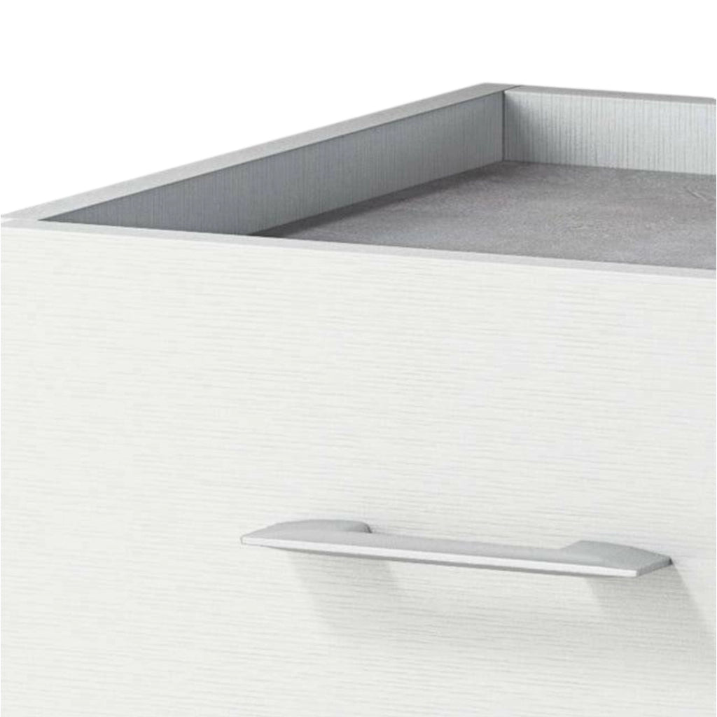 Cassettiera Solano, Settimanale a 4 cassetti per camera da letto, Mobiletto multiuso da ufficio o studio, Cm 60x41h87, Bianco