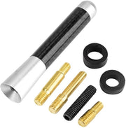 Antenna Auto Corta 3 Pollici - Antenna Universale - Antenna di Ricambio - Adattatore Antenna Auto - Fibra di Carbonio - Accessori Automobilistici - Antenna Radio