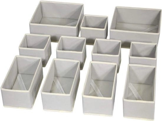 Set di contenitori opachi da 11 pezzi, organizzatore di tessuti per abbigliamento
