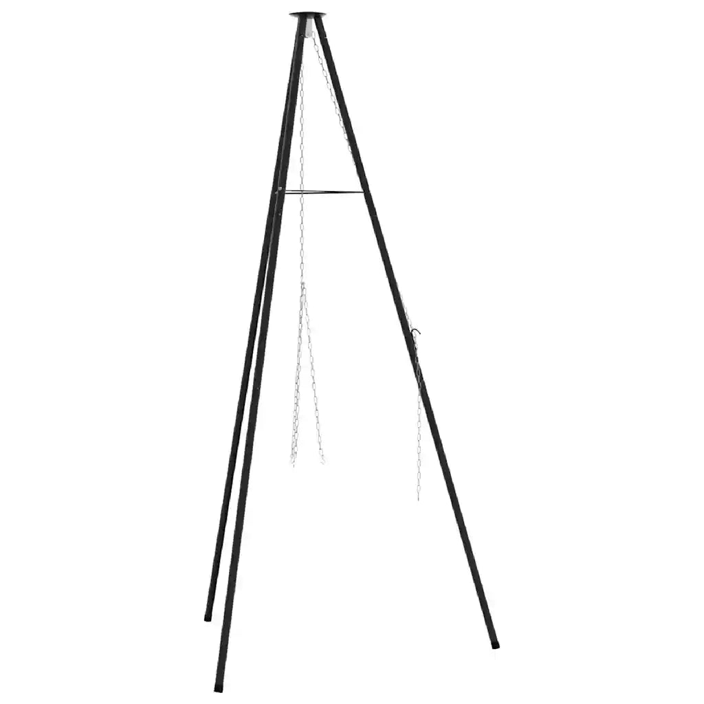 Treppiede da Campeggio Nero 92 x 92 x 151,5 cm Acciaio CFW1410256