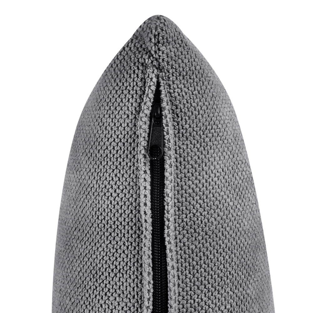 Divano 3 posti Grigio Scuro Poliestere Rivestimento idrorepellente Soggiorno Stile Moderno