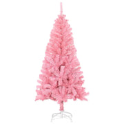 Albero di Natale Artificiale Sottile con Base Rosa 150 cm PVC 320997