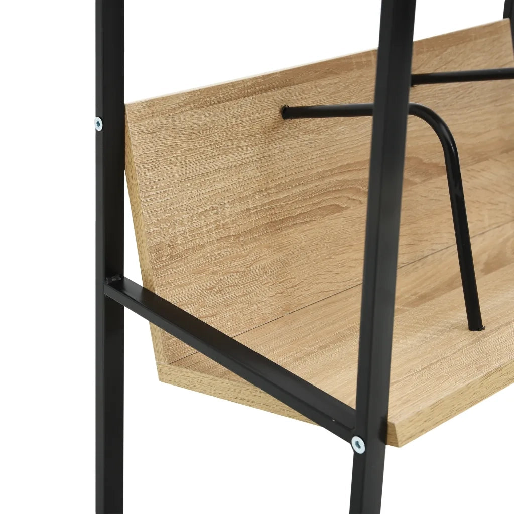 Libreria a 2 Ripiani Nera e Rovere 52x28x59 cm in Truciolato cod mxl 7540