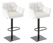 Set 2 sgabelli bar Damaso in ecopelle nera 5