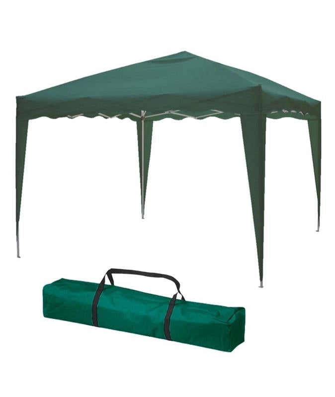 MAURY'S GAZEBO PIEGHEVOLE QUADRATO 3 X 3 MT IN COLORE VERDE CON SACCA